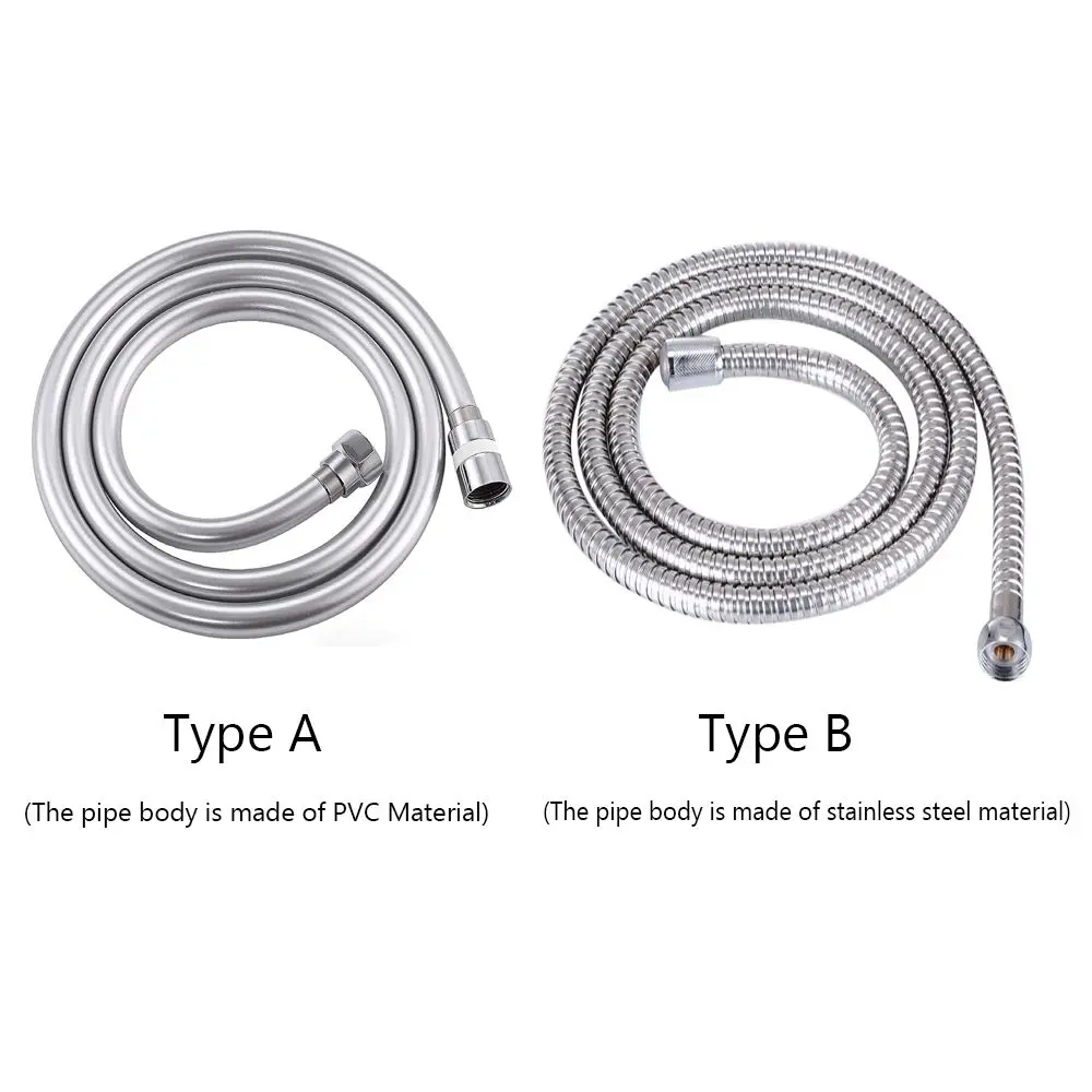 High Pressure PVC Handheld Shower Hose Universal Flexible Anti Winding Explosion-proof Shower Tube Bathroom Accessories