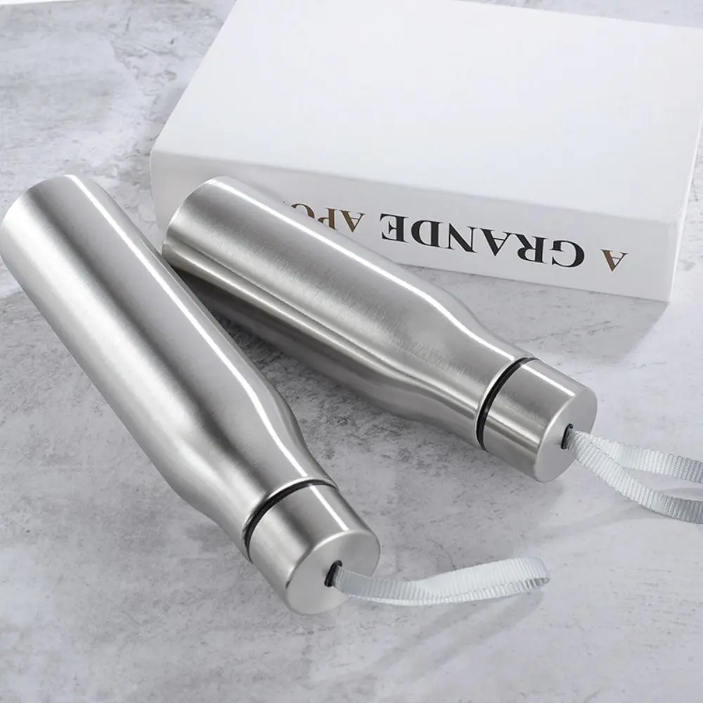 500ml/1000ml Stainless Steel Water Bottle with Handle Portable Hot Cold Water Bottle for Cycling Sports Travel