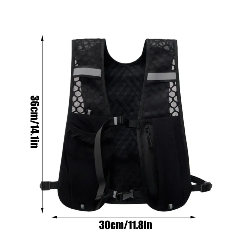 Waterproof Nylon Running Water Bottle Storage Vest Reflective Lightweight Chest Pack With Phone Holder Cycling Vest Outdoors