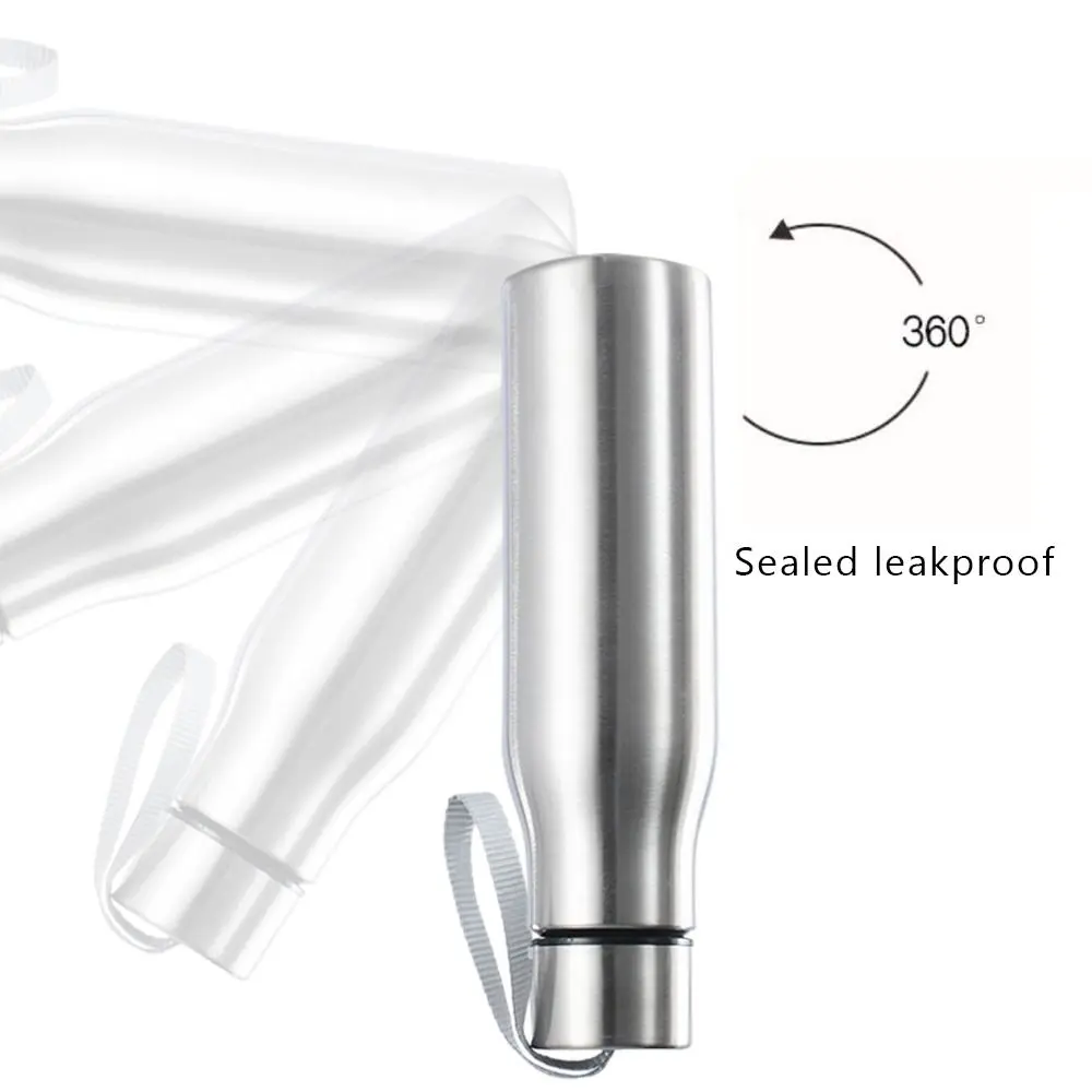 500ml/1000ml Stainless Steel Water Bottle with Handle Portable Hot Cold Water Bottle for Cycling Sports Travel
