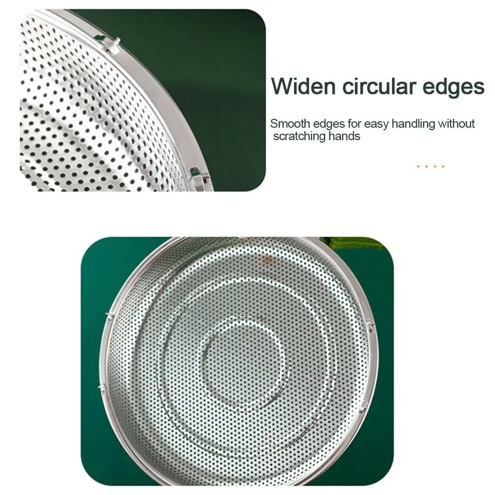 Stainless Steel Food Steamer Basket Pressure Cooker Steamer Basket with Handle Steaming Grid Drain Drainer Cooking Utensils