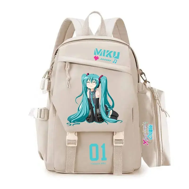 Hatsune Miku Backpack Large Capacity School Bags Cartoon Anime Cute Student Backpack Outdoor Travel BagsTeenagers Birthday Gifts