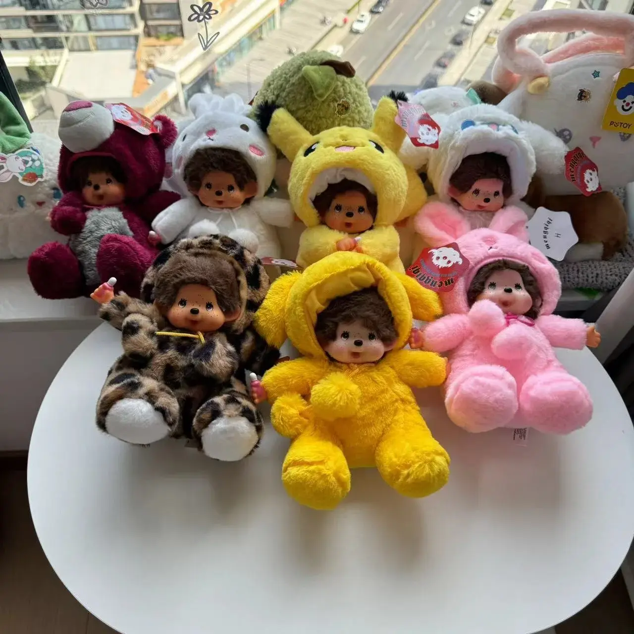 Disney20cm Monchhichis Transform Stitch Mickey Totoro Kiki Plush Toy Kawaii Stellalou Linabell Plushies Stuffed Doll Kids Gifts