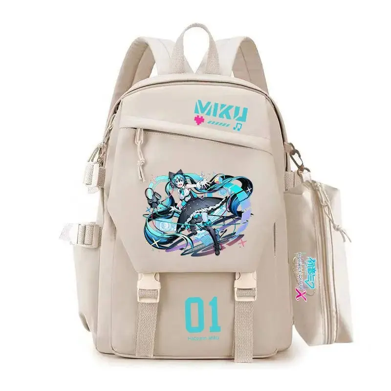 Hatsune Miku Backpack Large Capacity School Bags Cartoon Anime Cute Student Backpack Outdoor Travel BagsTeenagers Birthday Gifts