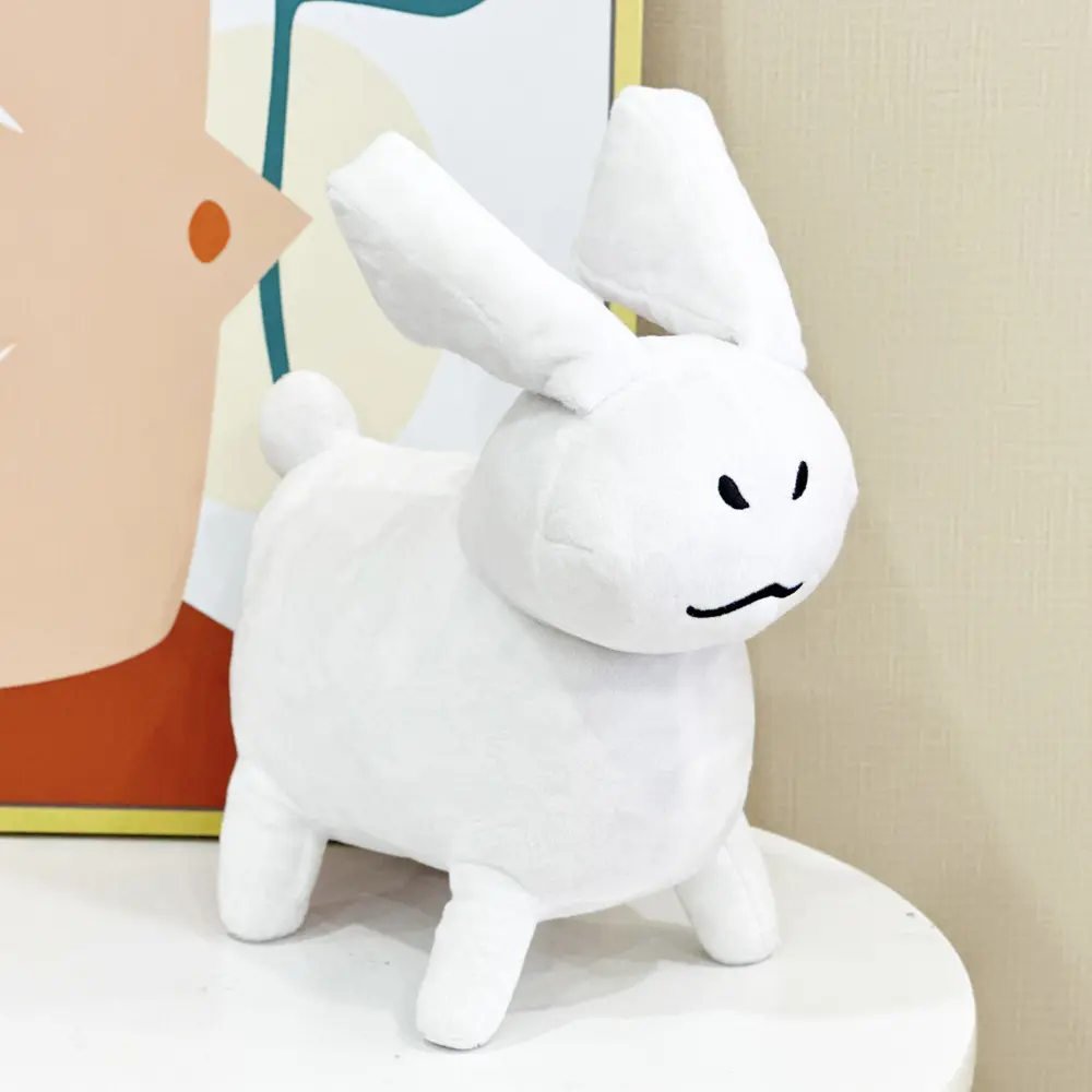 Gubby Plush White Rabbit Plush Toy Related to Fun Cartoon Games Healing Companion Plush Animals Children‘s Gifts