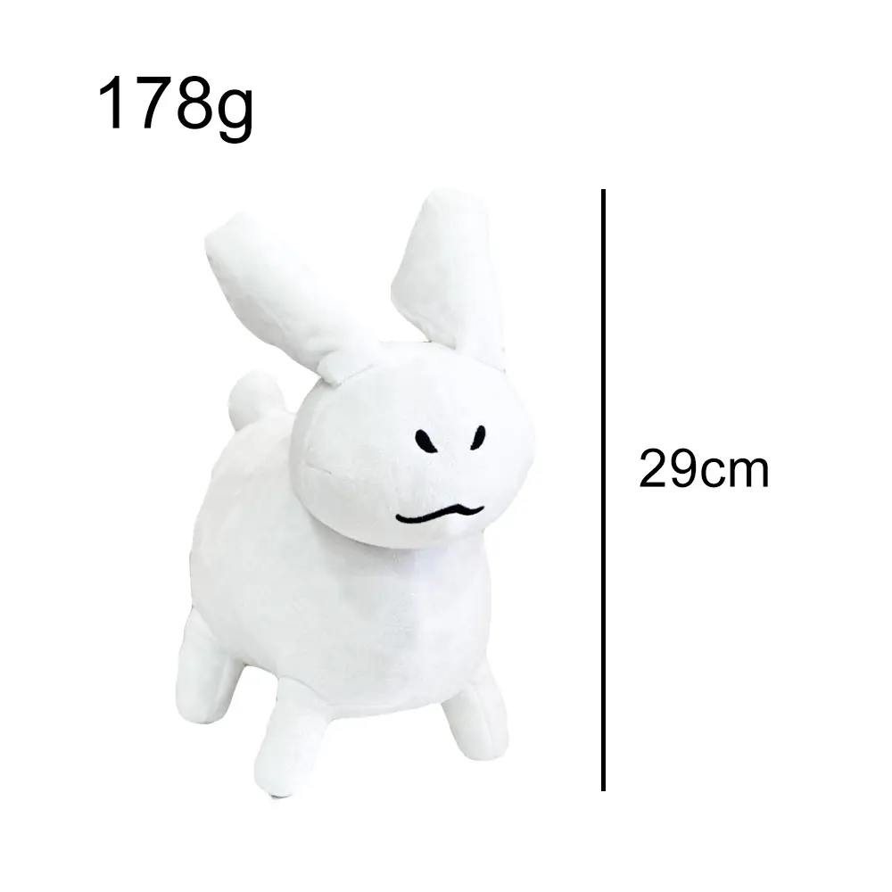 Gubby Plush White Rabbit Plush Toy Related to Fun Cartoon Games Healing Companion Plush Animals Children‘s Gifts