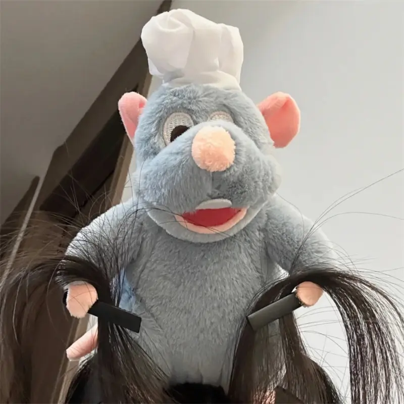 Disney Pixar Anime Ratatouille Hairband Kawaii Cartoon Plush Doll Headband Cute Remy Plush Doll Hairpin Headdress Couple Gift