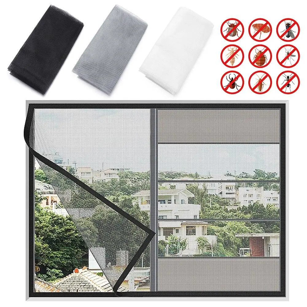 1Meter Insect Screen Anti Mosquito Net Indoor DIY Mesh Material Glass Fiber Screen Mosquito Bug Room Curtain Mesh Summer Supply