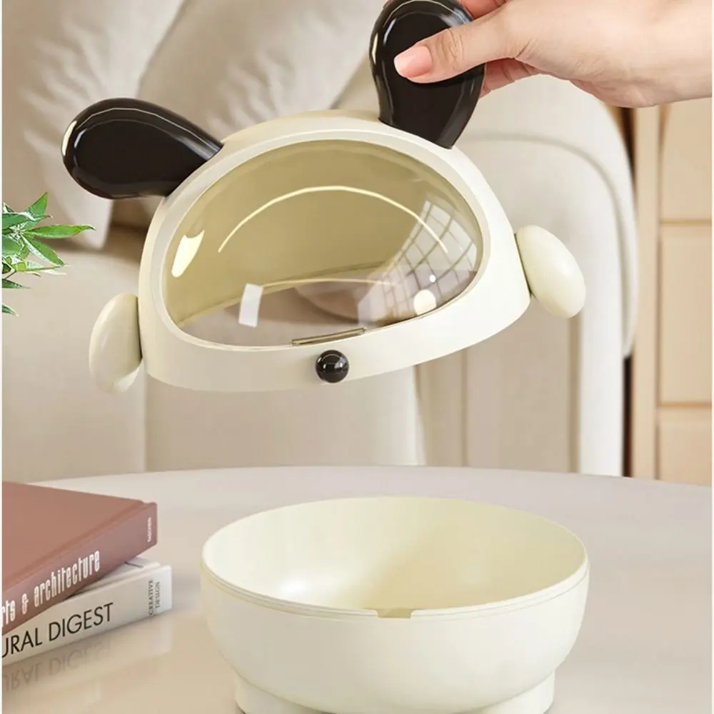 Cute Multifunctional Desktop Storage Box Rabbit High-capacity Stationary Storage Dustproof with Lid Desk Organizer Bin
