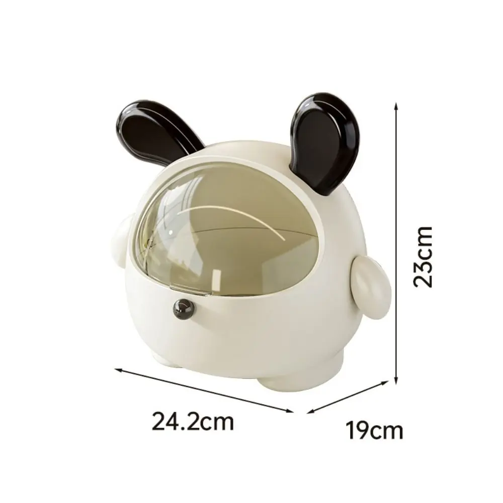 Cute Multifunctional Desktop Storage Box Rabbit High-capacity Stationary Storage Dustproof with Lid Desk Organizer Bin