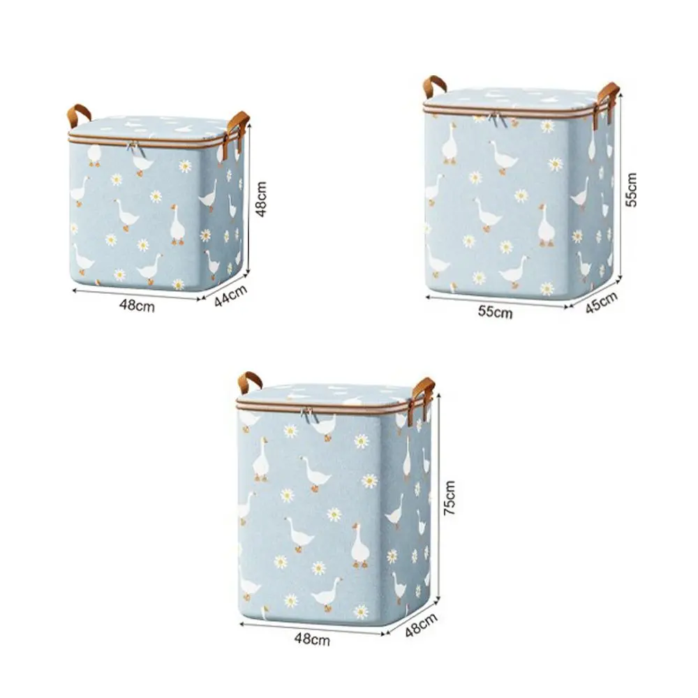 Foldable Quilt Storage Bag Clothes Storage Bins Daisy Closet Organizer Storage Containers Sorting Storage Box with Handles
