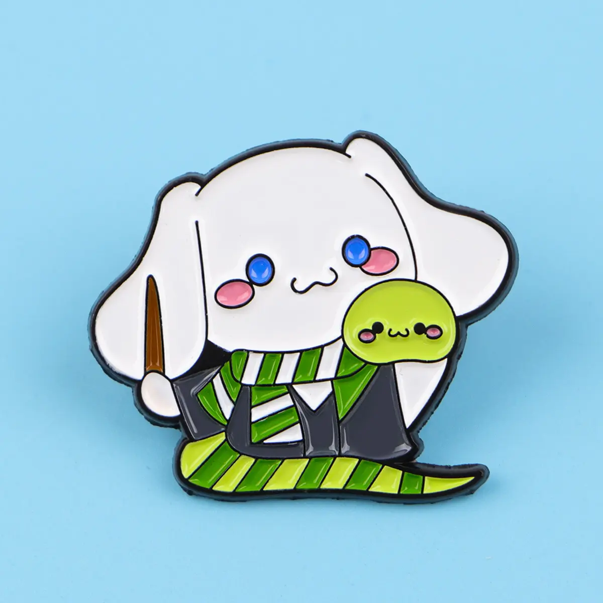 Cute White Dog Enamel Pin Cartoon Anime Badge On Backpack Lapel Pins Kawaii Brooches for Jackets Cosplay Accessories Gift Toys