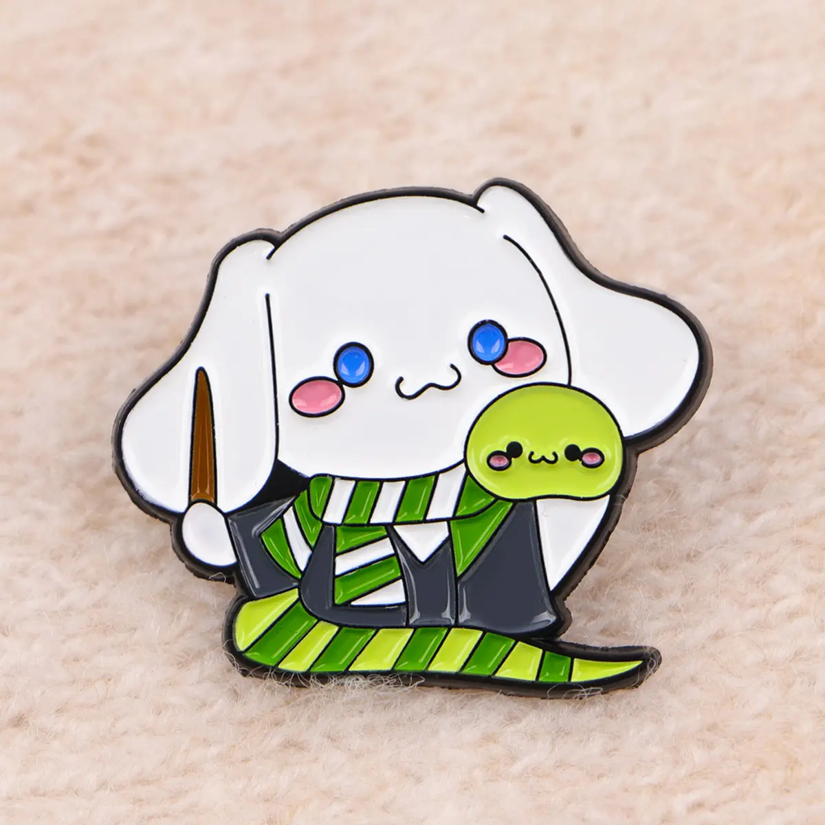Cute White Dog Enamel Pin Cartoon Anime Badge On Backpack Lapel Pins Kawaii Brooches for Jackets Cosplay Accessories Gift Toys