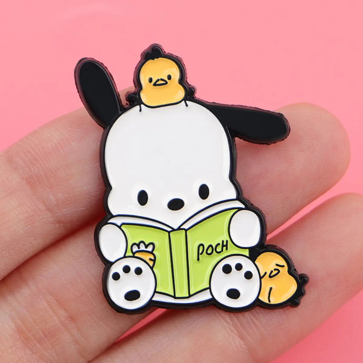 Cute White Dog Enamel Pin Cartoon Anime Badge On Backpack Lapel Pins Kawaii Brooches for Jackets Cosplay Accessories Gift Toys