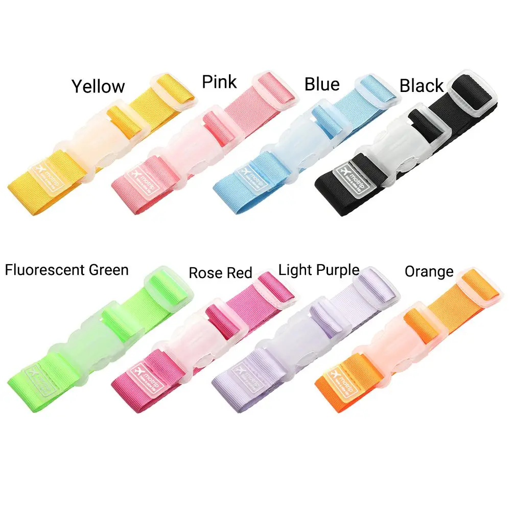 Adjustable Nylon Lock Travel Luggage Straps Belt Protective Travel Accessories Suitcase Packing Belt Hanging Buckle
