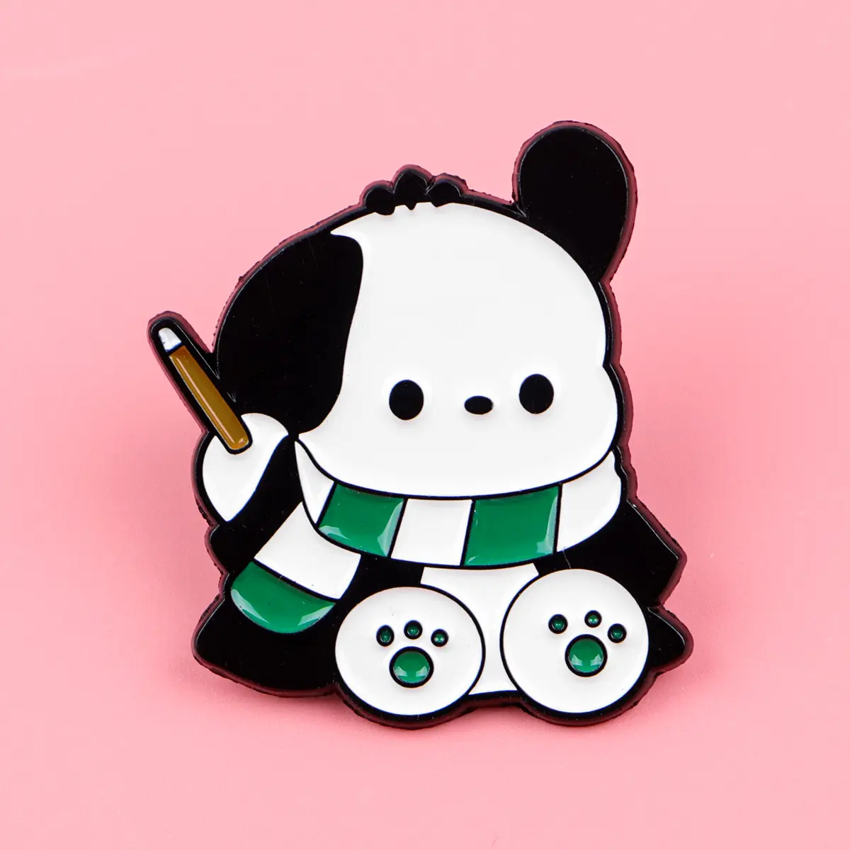 Cute White Dog Enamel Pin Cartoon Anime Badge On Backpack Lapel Pins Kawaii Brooches for Jackets Cosplay Accessories Gift Toys