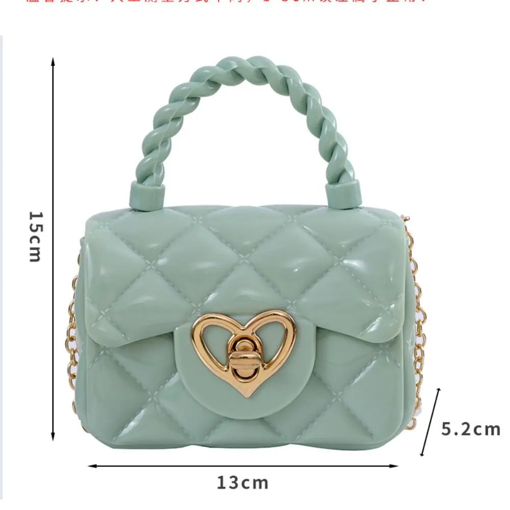 Fashion Kids PU Leather Crossbody Bags Girls Heart Handbag Shoulder Bags Children Mini Coin Purses Jelly Bag Kids Gifts