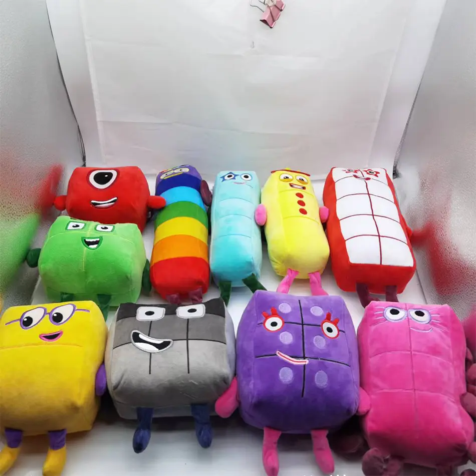 Cartoon Number Plush Doll Toys Educational Stuffed Movie Anime Kids Early Childhood Birthday Christmas Gift
