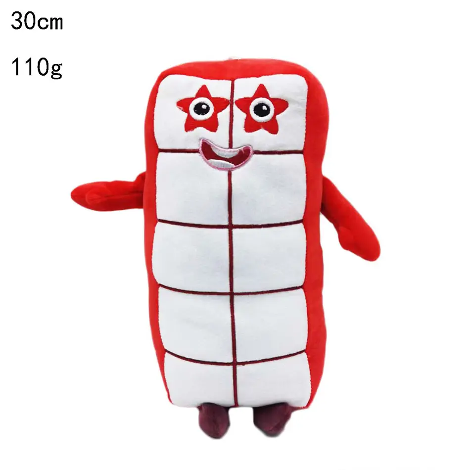 Cartoon Number Plush Doll Toys Educational Stuffed Movie Anime Kids Early Childhood Birthday Christmas Gift