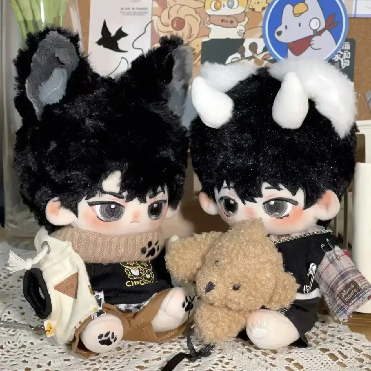 20cm Omniscient Reader Yoo Joonghyuk Kim Dokja BL Plush Doll Hoodie Dress Up Cotton Doll Toys For Girl Anime Toys Xmas Gifts
