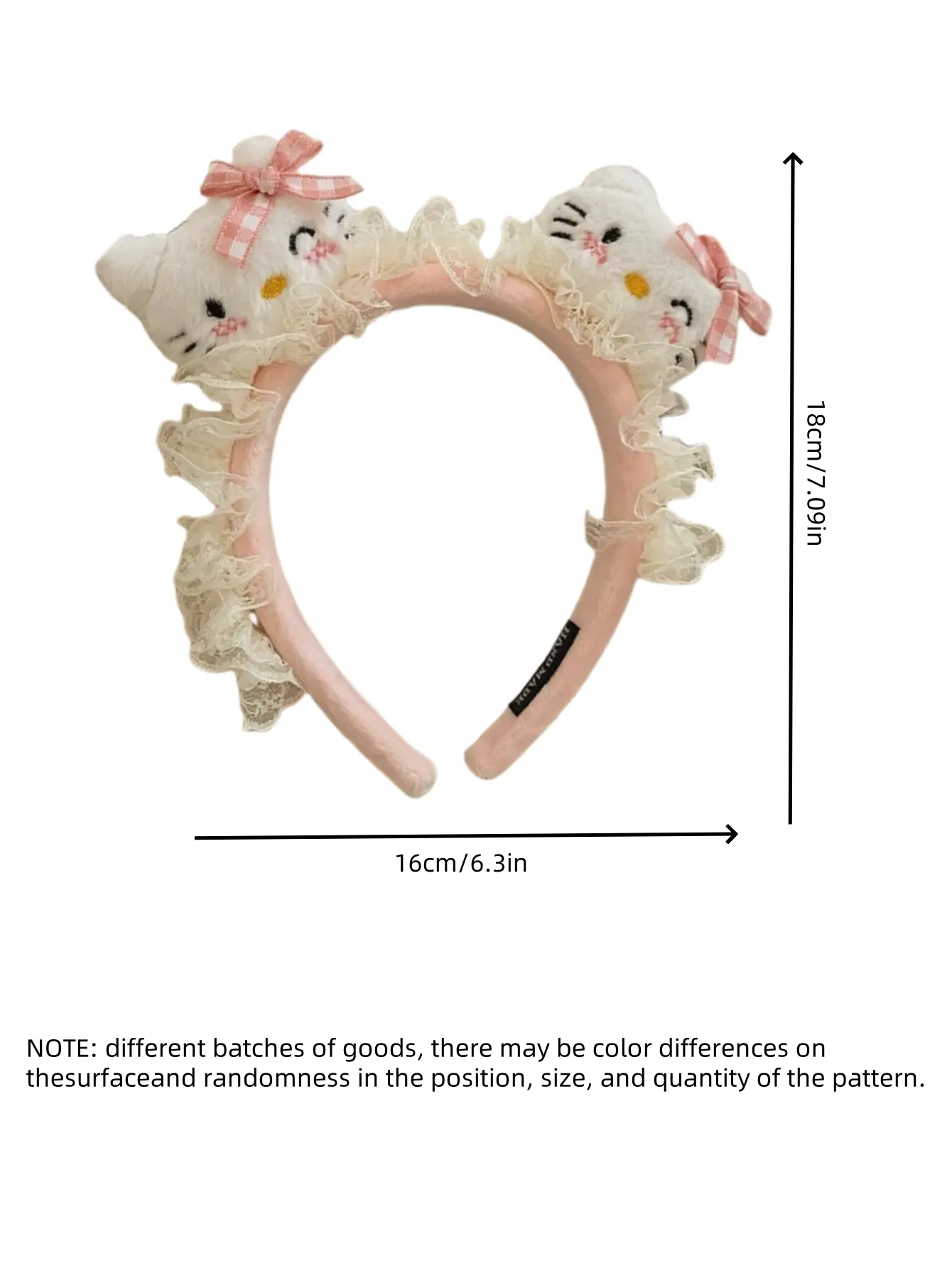 1pc Hellokittyes Lace Trim Cute Headband New Autumn And Winter Cartoon Face Washing And Makeup Release Headband Hair Good gift f