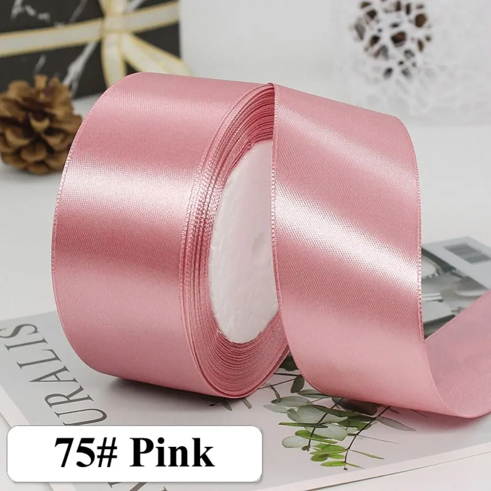 22 Meters 4cm Shiny Silk Ribbons Solid Silk Ribbon Crafts Bow Polyester DIY Gift Wrap Dark Colors Silk Satin Ribbons