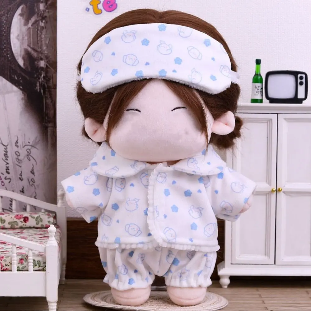 20cm Doll Clothes Shirt Shorts Patch Doll Accessories Doll Pajamas Suit Replacement Outfit Photo Props Mini Blouse Pants Set