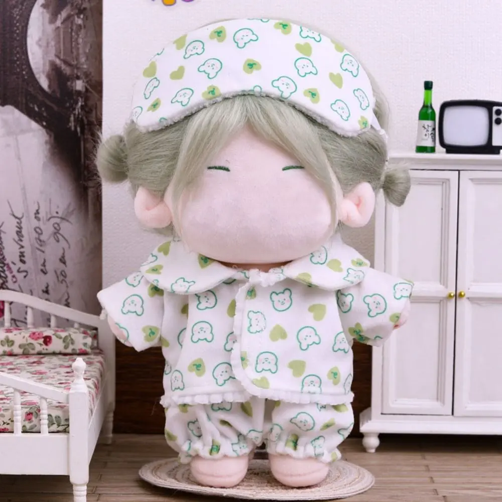 20cm Doll Clothes Shirt Shorts Patch Doll Accessories Doll Pajamas Suit Replacement Outfit Photo Props Mini Blouse Pants Set