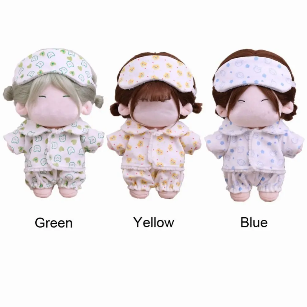 20cm Doll Clothes Shirt Shorts Patch Doll Accessories Doll Pajamas Suit Replacement Outfit Photo Props Mini Blouse Pants Set