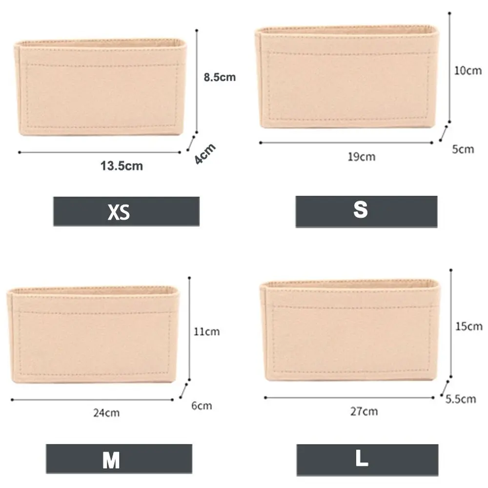 Women Handbag Felt Insert Bag Handbag Felt Travel Bag Insert Liner Soft Portable Purse Organiser Pouch Inner Bag
