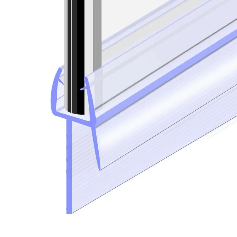 Bath Shower Screen Door Seal Strip Water Baffle 4 to 12mm Seal Gap Window Door Weatherstrip Glass Door Weatherstrip Hardware