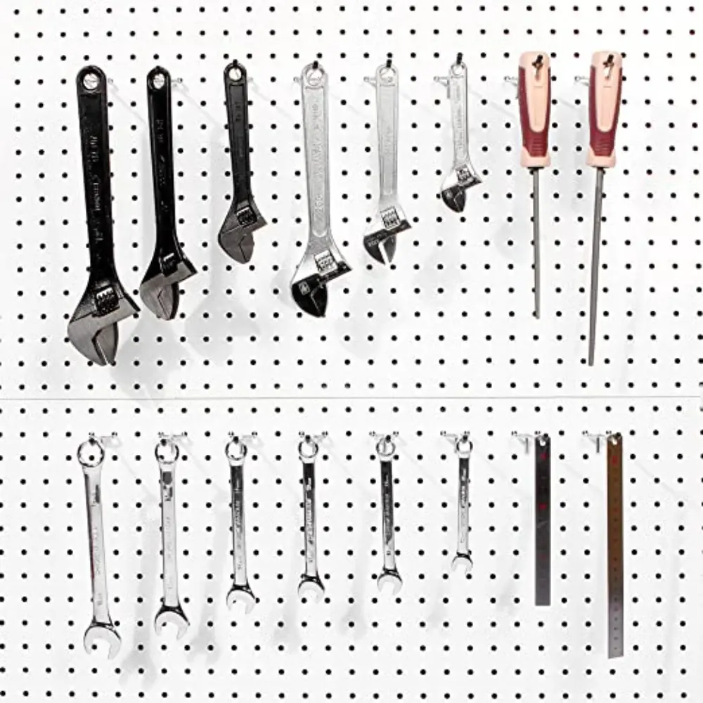 50Pcs Pegboard Hooks Grid Wall Mesh Retail Display Shop Peg Goods Shelf Panel Pegboard Hooks Home Storage Hang Fits Workshop