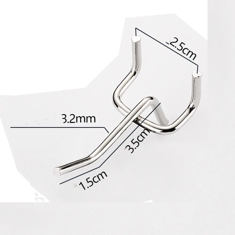 50Pcs Pegboard Hooks Grid Wall Mesh Retail Display Shop Peg Goods Shelf Panel Pegboard Hooks Home Storage Hang Fits Workshop