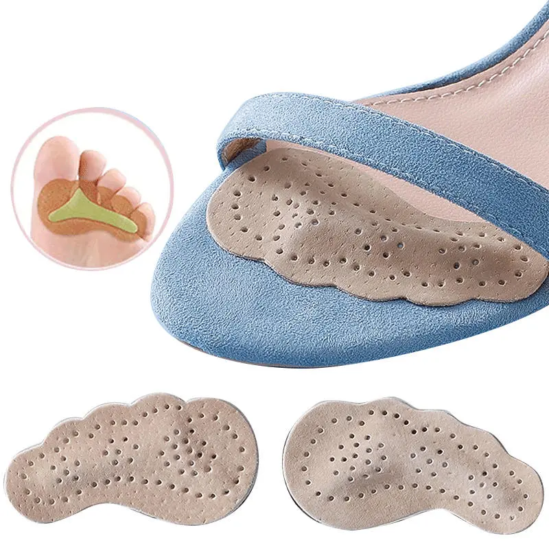 Premium Leather Non-slip Insoles Sandals Sticker High Heel Shoes Women Foot Self-adhesive Patch Cushion Forefoot Gel Pads
