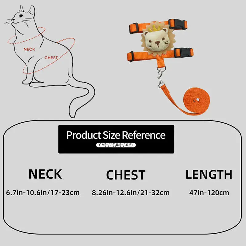 1Pcs Rabbit Harness Set Adjustable for Small Animals Ferrets Piggies Hedgehogs Outdoor Walking Cute Decorations Outdoor Supplies
