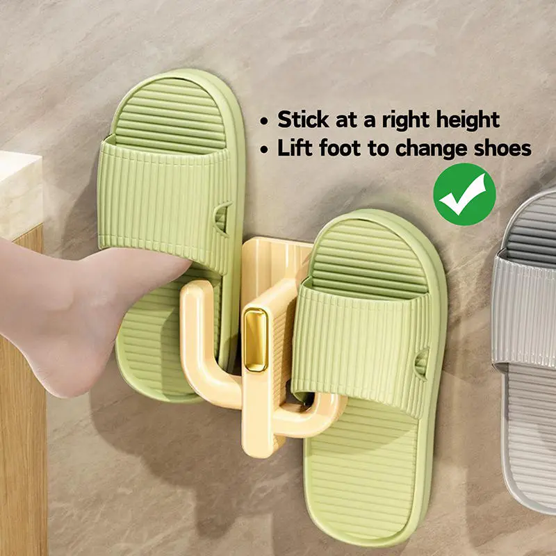 Slipper Rack Self-adhesive Bathroom Simple Slipper Hook Toilet Drainage Rack Wall Mounted Bedroom Storage Hook Shoe Drying Rack