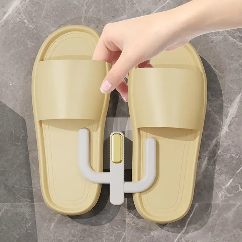 Slipper Rack Self-adhesive Bathroom Simple Slipper Hook Toilet Drainage Rack Wall Mounted Bedroom Storage Hook Shoe Drying Rack