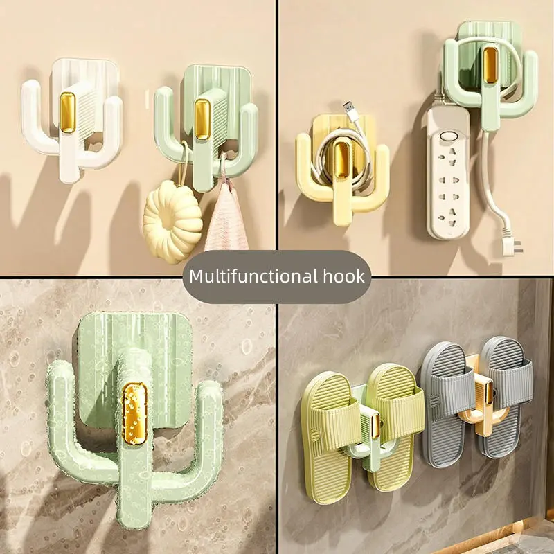 Slipper Rack Self-adhesive Bathroom Simple Slipper Hook Toilet Drainage Rack Wall Mounted Bedroom Storage Hook Shoe Drying Rack