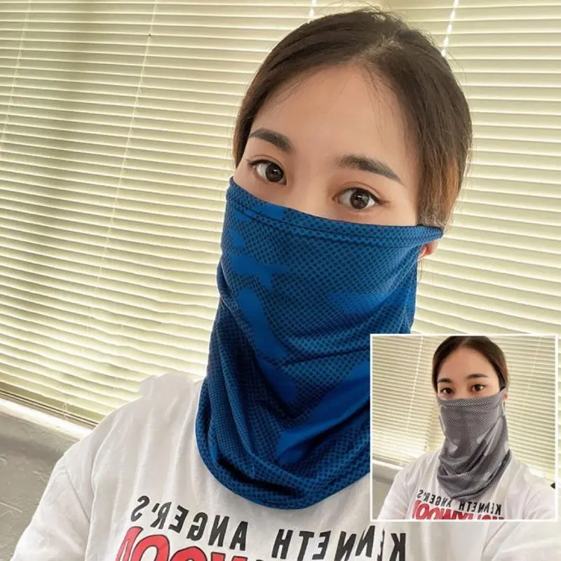 Ice Silk Face Cover Mask UV Protection Scarf Neck Tube Quick-drying Outdoor Fishing Cycling Magic Motorcycle Breathable Bandana