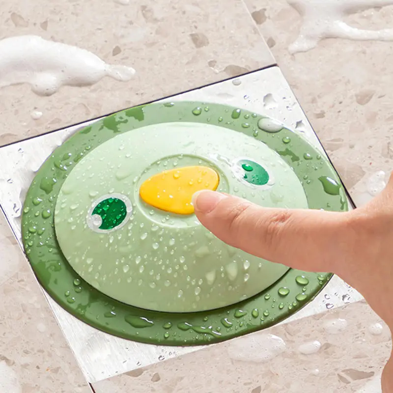 Kitchen Anti-odor Floor Drain Press Filter Bathroom Toilet Anti-clogging Silicone Flying Saucer Bouncing Floor Drain Cover