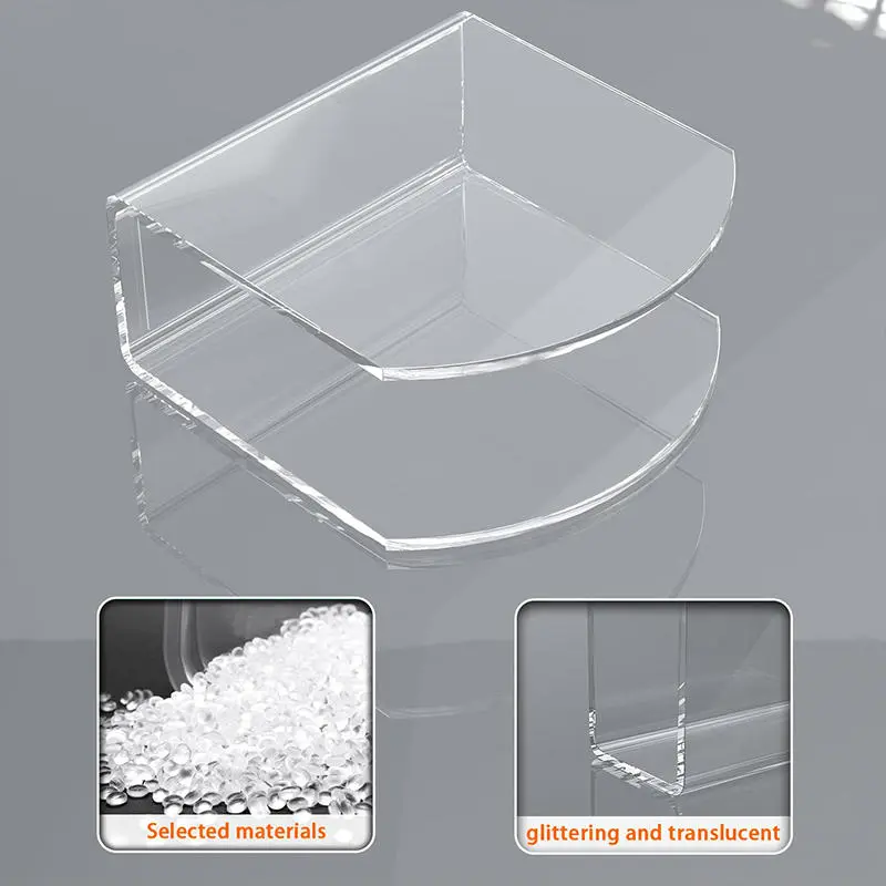 Acrylic Napkin Holder Drink Tray Napkin Dispenser U-Shaped Transparent Tissue Box Napkin Stand for Handkerchief Storage Rack