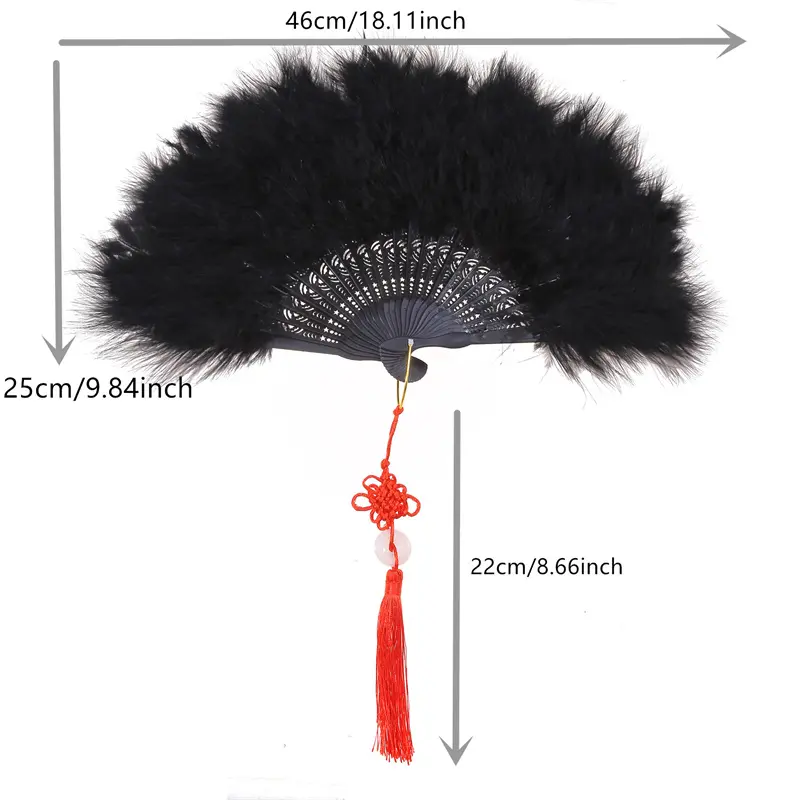 Peacock Feather Fan 1920s Great Gatsby Theme Party Dance Accessories Antique Classic Folding Fan Cheongsam Show Accessories