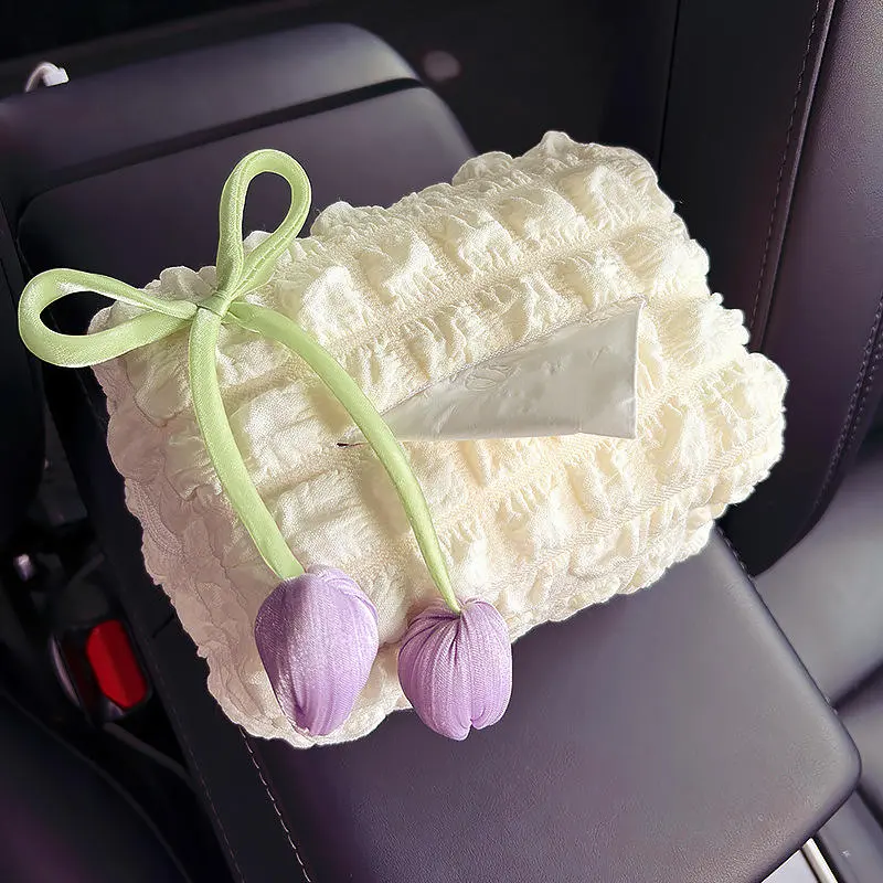 Office Desktop Tissue Box Case Car Hanging Bag Paper Holder Storage Removable Napkin Storage Hanging Box Drawer Box