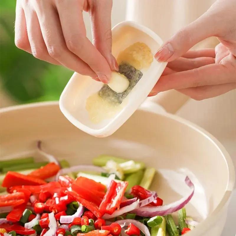 1pc Plastic Manual Garlic Grinder Ginger Grinder Used For Making Vegetable Puree Household Kitchen Tool