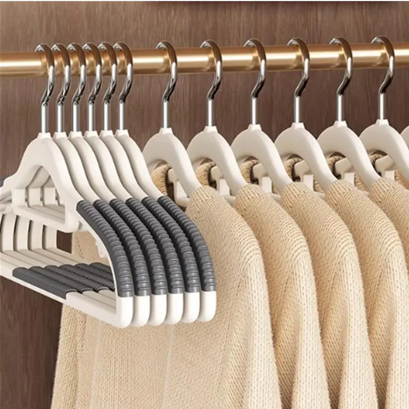 10PCS Clothes Hanging Household Hangers Non-slip Dormitory Bedroom Special Storage Clothes Hanging No Trace