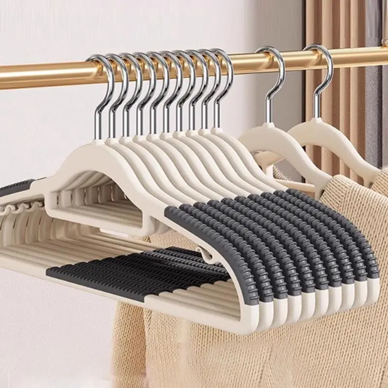 10PCS Clothes Hanging Household Hangers Non-slip Dormitory Bedroom Special Storage Clothes Hanging No Trace