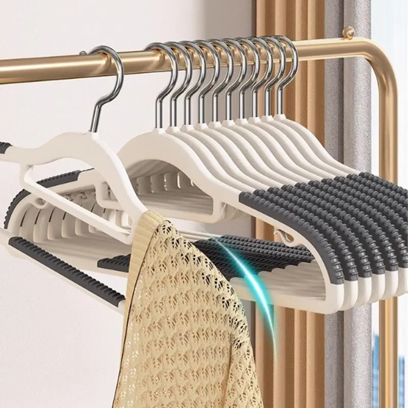 10PCS Clothes Hanging Household Hangers Non-slip Dormitory Bedroom Special Storage Clothes Hanging No Trace