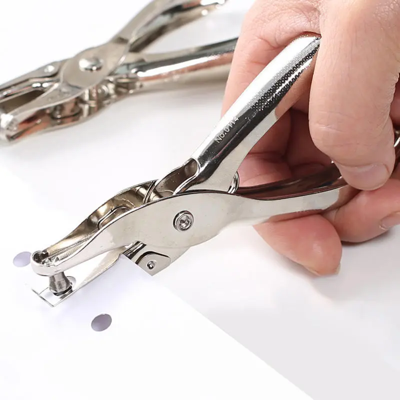 Hand Held Metal Stationery Round Hole Diameter 3/6mm Hole Punch Pliers Hole Punch Paper Hole Punch Boxed Single Hole Punch