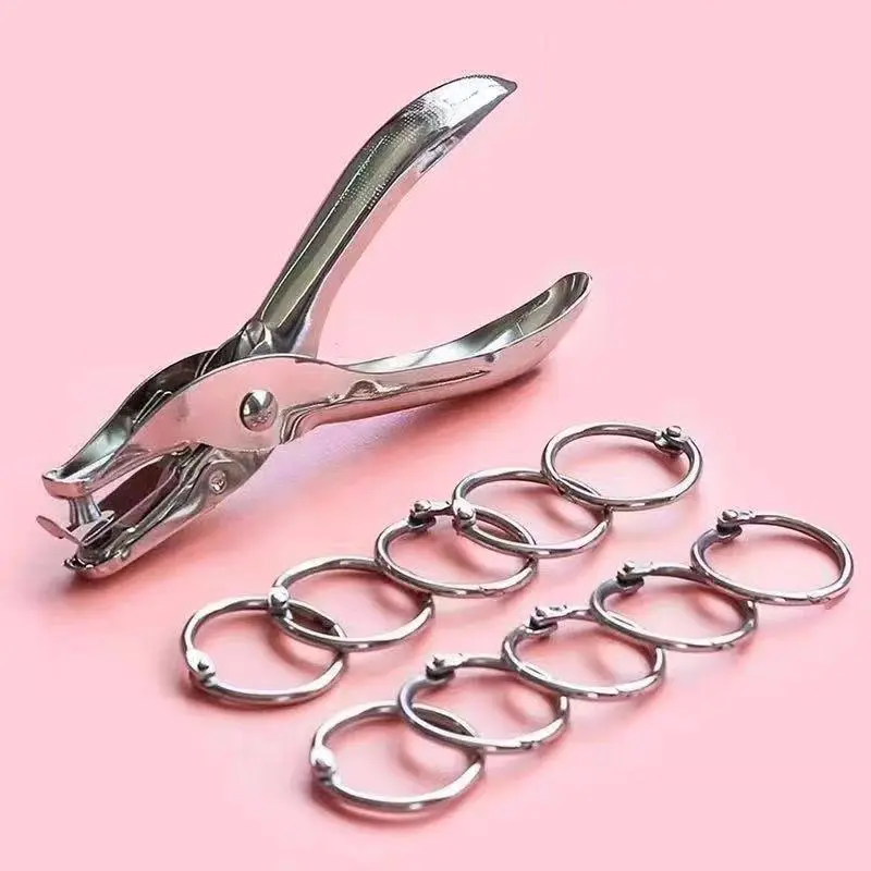 Hand Held Metal Stationery Round Hole Diameter 3/6mm Hole Punch Pliers Hole Punch Paper Hole Punch Boxed Single Hole Punch