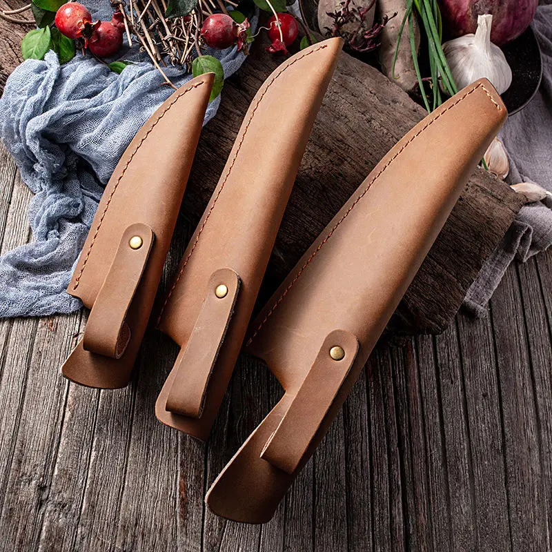 Multi-Function Tool Knife Protective Cover Leather Sheath Belt Knife Sheath Leather Sheath With Waist Belt Buckle Pocket